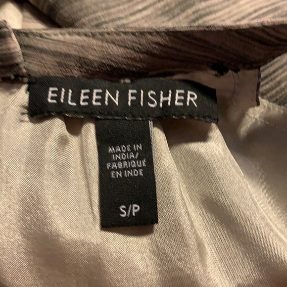 Eileen Fisher Limestone Silk Halter Midi Dress S - Picture 12 of 12